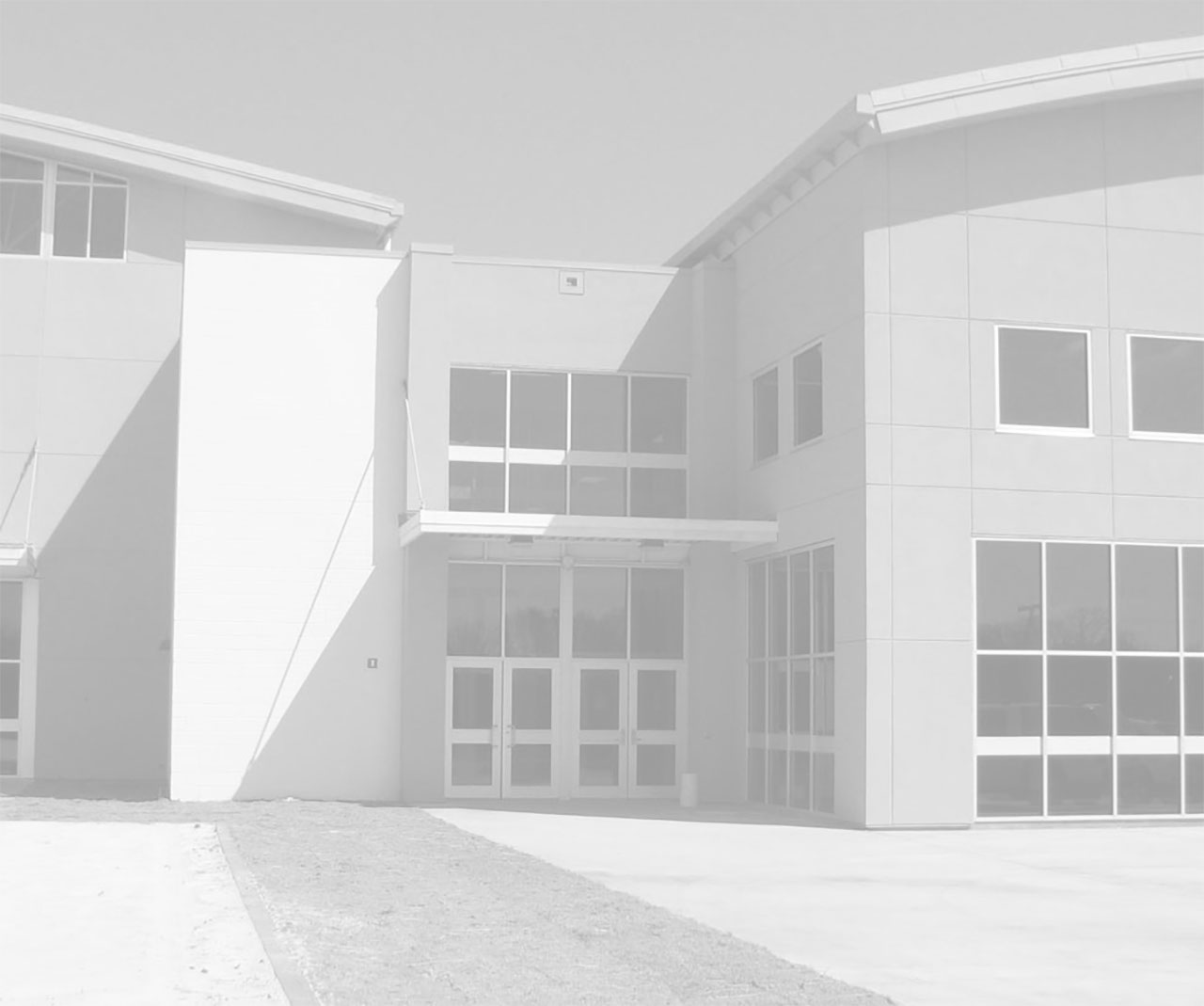 Black & white photo of Wellness Center entrance